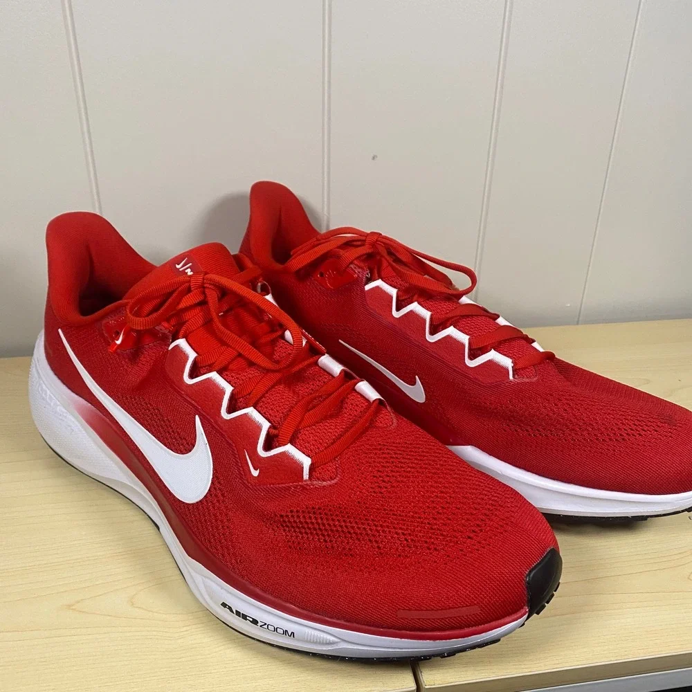 Nike Air Zoom Pegasus 41 Running Shoes Sneakers Mens Size 15 Red - Picture 8 of 15